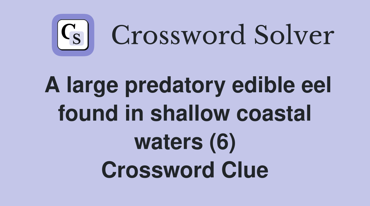 A large predatory edible eel found in shallow coastal waters (6